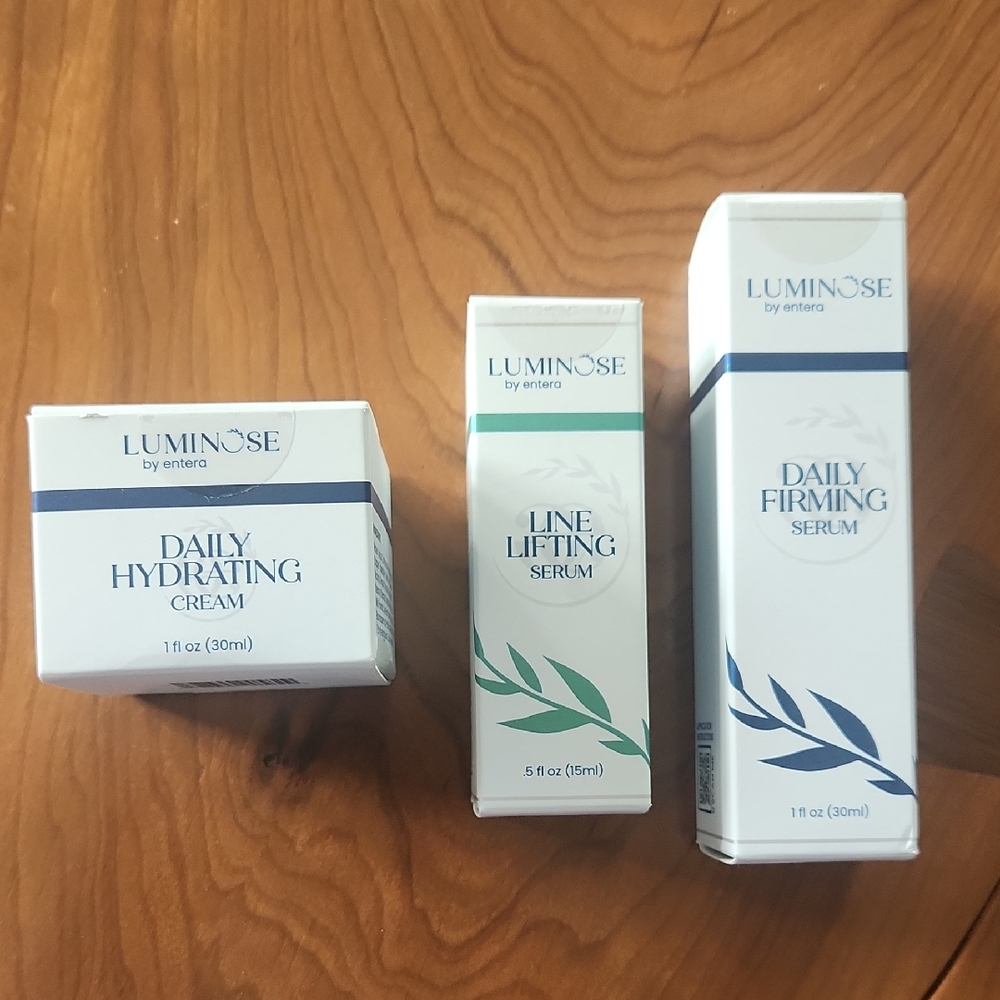 NIB Luminose Skincare Set - Hydrating Cream, Line Lifting Serum, Firming Serum